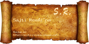 Sajti Roxána névjegykártya