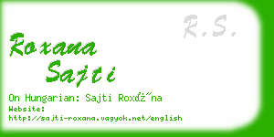 roxana sajti business card